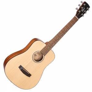 Cort akusztikus mini gitár, matt natúr, tokkal