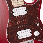 Cort elektromos gitár, Powersound HH hangszedővel, nyílt pórusú vörös