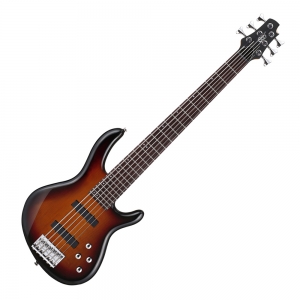 Cort elektromos basszusgitár, 6 húros, Aktív, Powersound hangszedők, sunburst
