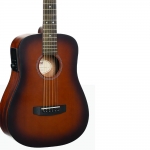 Cort akusztikus gitár HyVibe H2 elektronikával, matt barna burst