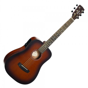 Cort akusztikus gitár HyVibe H2 elektronikával, matt barna burst
