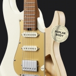 Donner elektromos gitár, ST forma, fehér