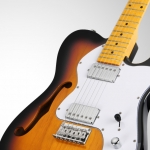Donner elektromos jazz thinline gitár, sunburst